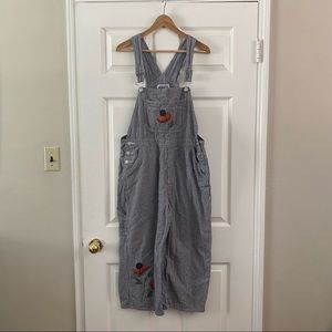 Vintage Hand Painted Gingham Overalls